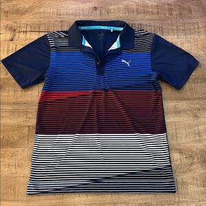 Puma Multicolor Striped Polo Shirt